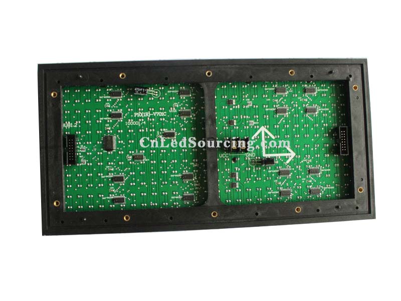 P10 Outdoor Blue LED Unit Board Module | Monochrome DIP LED Display Sign Tile - Click Image to Close